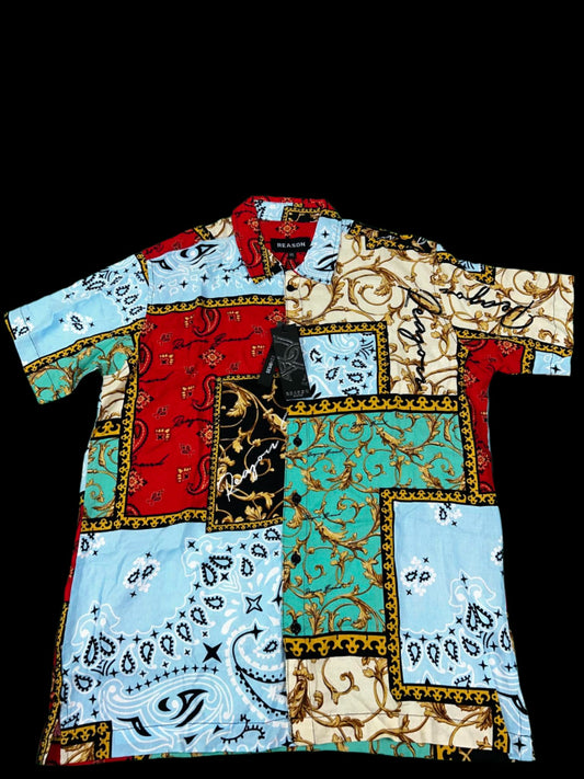 Olympian Allover Print Short Sleeve Shirt