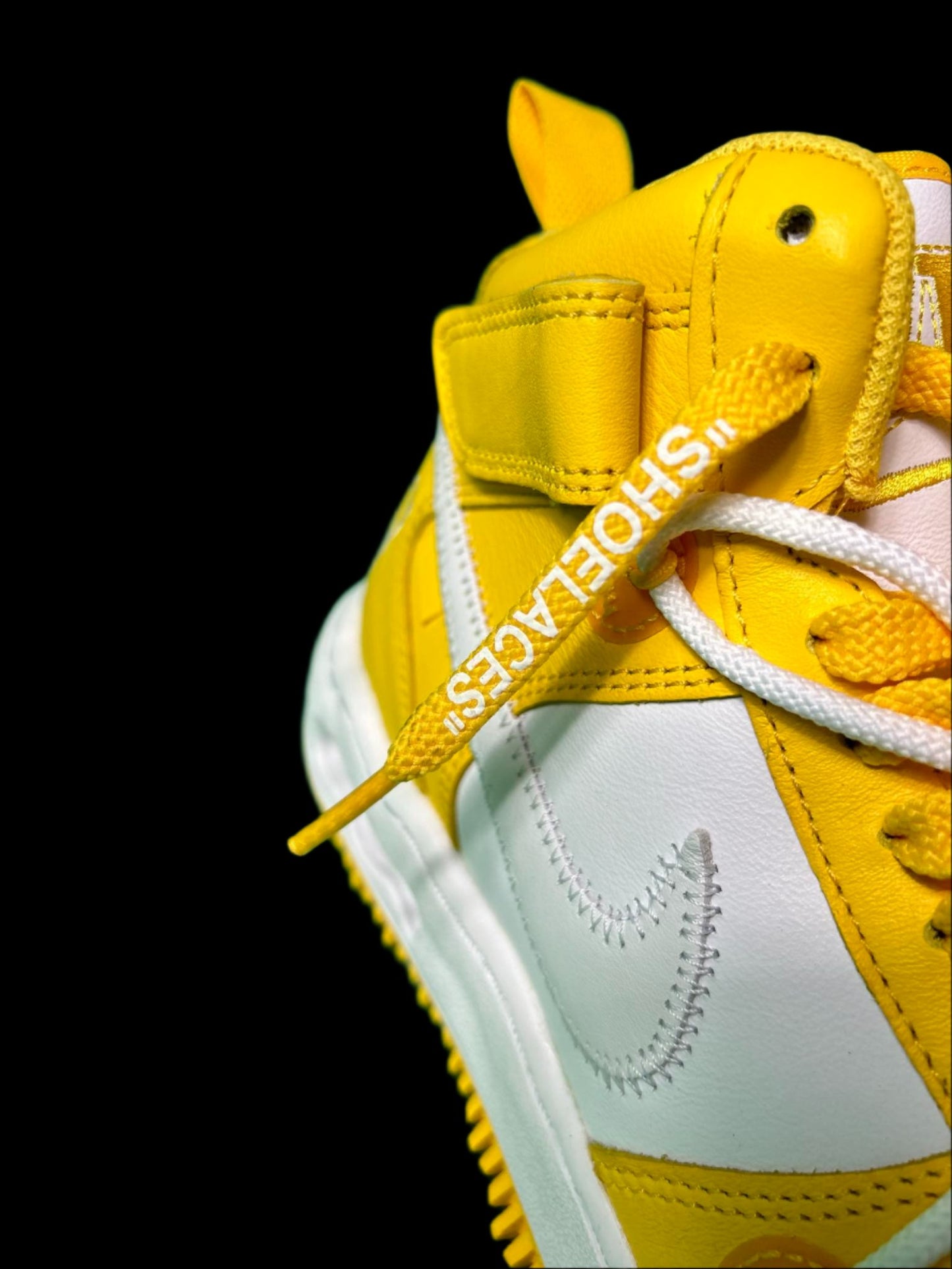 Nike AF1 Mid White and Varsity Maize C/O Off-Whites