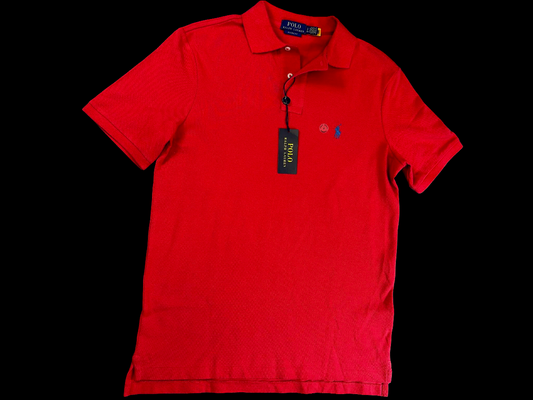 POLO RALPH LAUREN Men's Custom Slim Fit Polo Shirt (Red)