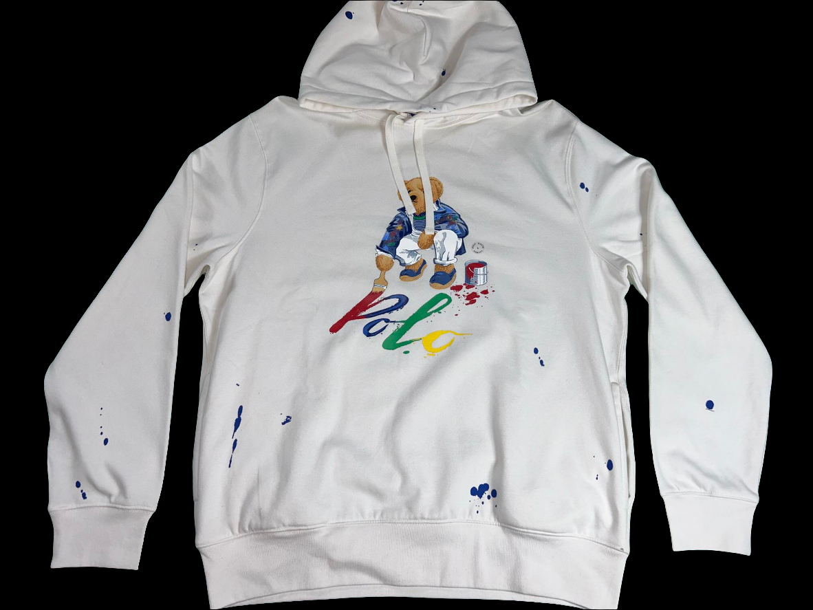 Polo Ralph Lauren Paint Splatter Polo Bear Hoodie - Nevis