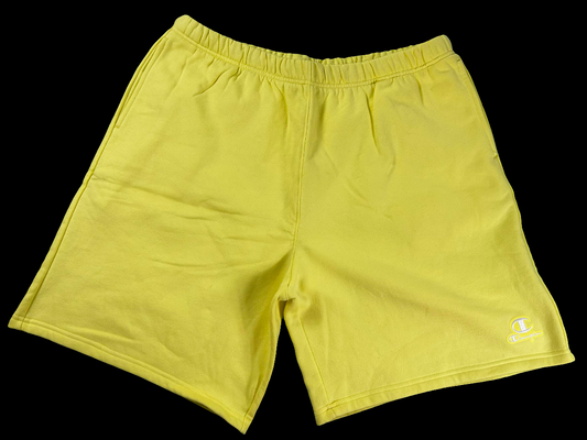 Champion Men's Neon Mesh Lined Athletic  Shorts Neon Yellow