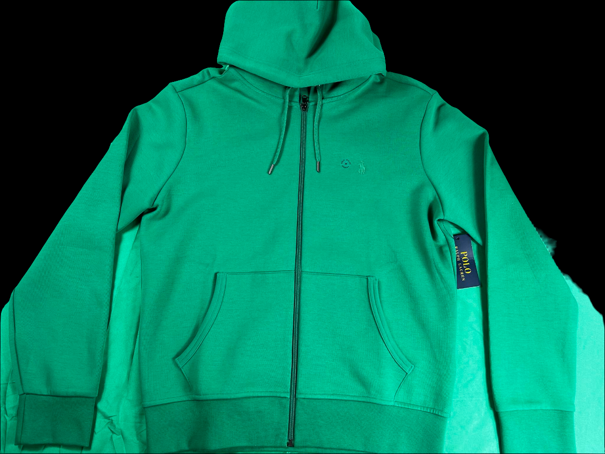 Polo Ralph Lauren Men's Double-Knit Full-Zip Hoodie (Green)