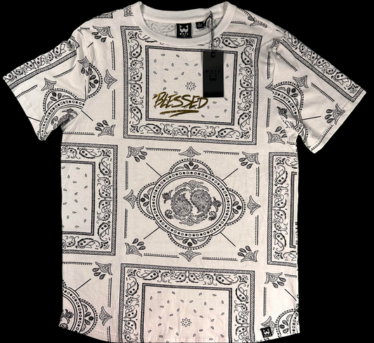 Brandon Double Layer Oversized Bandana Short Sleeve Tee