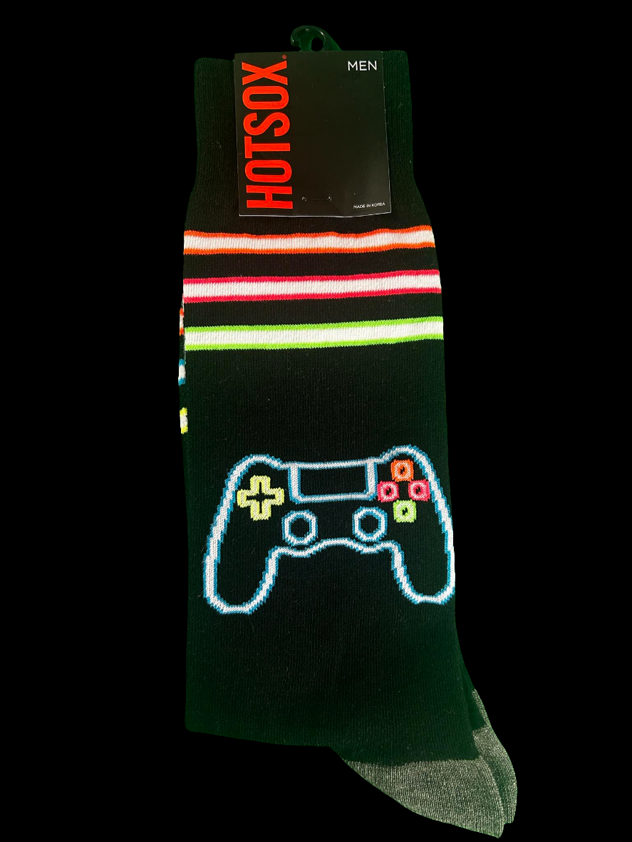 Hot Sox Men's Neon Gamer Socks